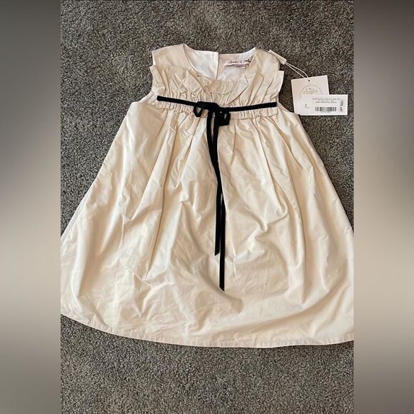 Amelie Et Sophie / Sasha Ecru Dress size 4-5yr old (5T) NWT Holiday Dress - Picture 1 of 3